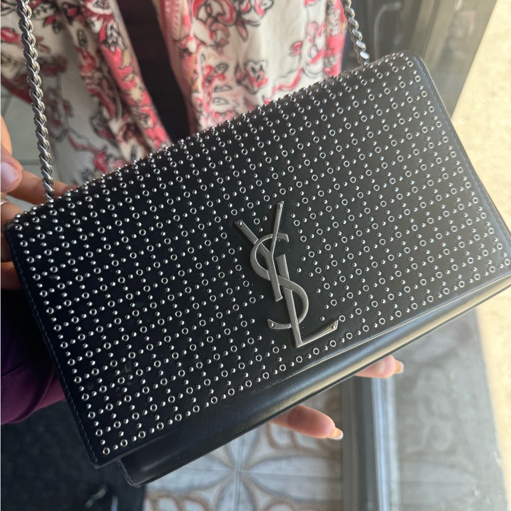 Yves Saint Laurent Black Studded Women's Bag